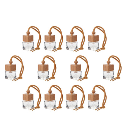 12 Pcs Bouteille De Parfum Voiture Bouteilles Pendentifs collections Suspendus Verre Clair