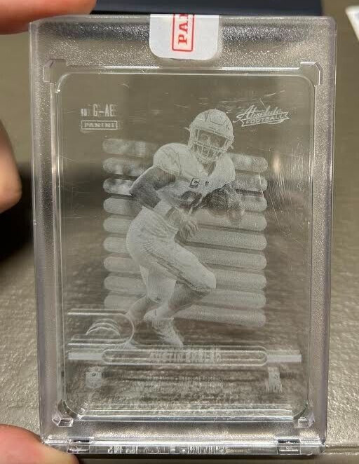 2022 Panini Absolute Austin Ekeler Glass G-AE Clear Card Los Angeles Chargers