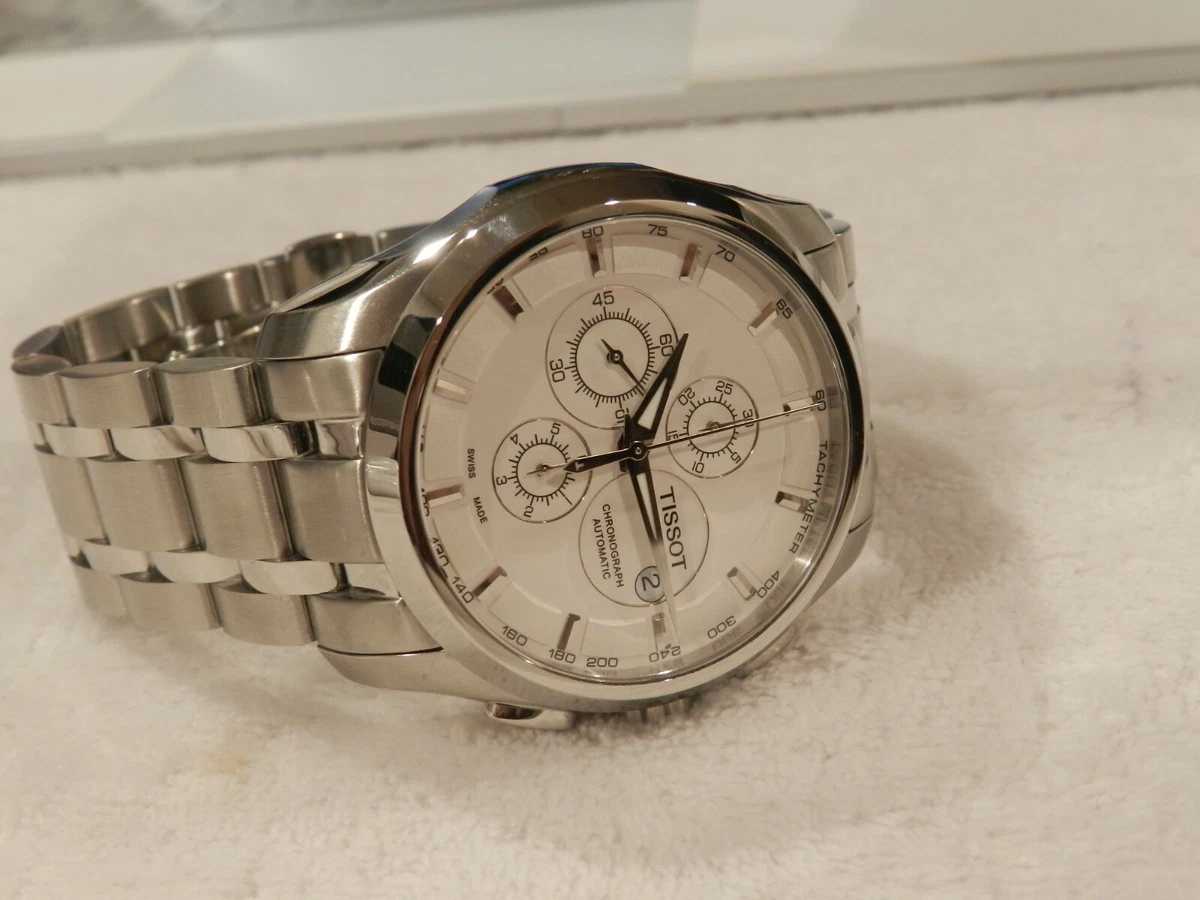 Tissot Men s T0356271103100 Couturier Analog Display Swiss Automatic Silver Watc