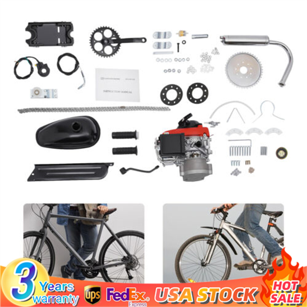 53CC 4-Stroke GAS MOTORIZED BICYCLE Bike Engine MOTOR KIT Chain Drive Air-cooled