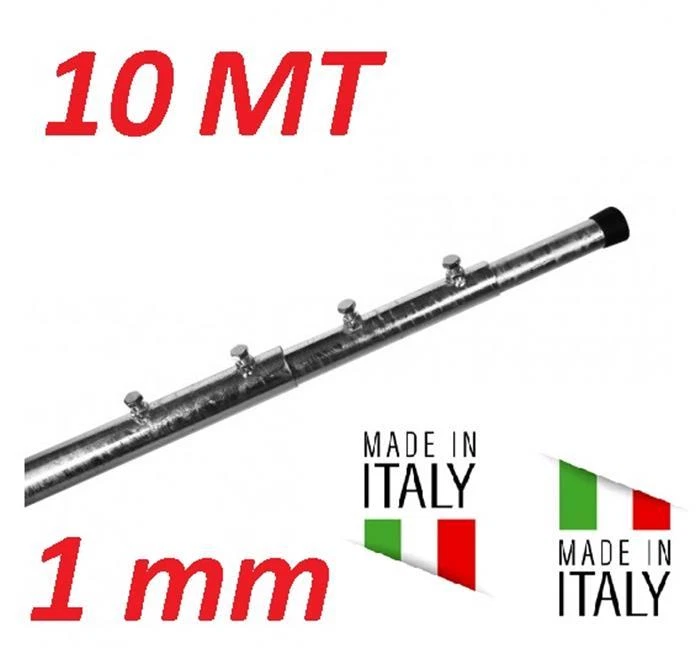 DCK GROUP PALO TELESCOPICO 10 METRI 2MT X 5 PZ SPESSORE 1 MM ZINCATO A FUOCO MADE IN ITALY