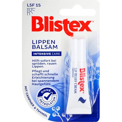 5x Blistex Lippenbalsam, Intensive Care, ohne Petrolatum, LSF 15, 5 x 6 ml