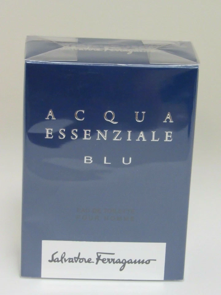 Salvatore Ferragamo ACQUA ESSENZIALE BLU PERFUME para hombres 3,4 OZ 100 ML EDT SELLADO Foto 3 de 4