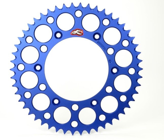 Couronne Renthal bleue 48 dents pour moto cross Yamaha YZ 250 de 1999 à 2022