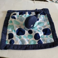 Carter s Whale Polka Dot Lovey Plush Baby Security Blanket 13x13