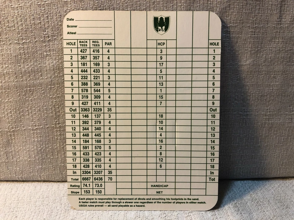 Клюшка для гольфа с автографом Кена Вентури из Pine Valley New Jersey Scorecard JSA - Изображение 3 из 4