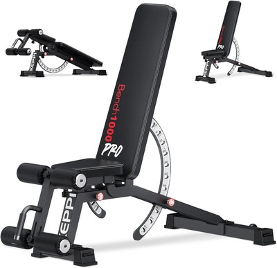 Heavy-Duty 1200LB Weight Bench with Removable Foot Support - Fitness Essential
