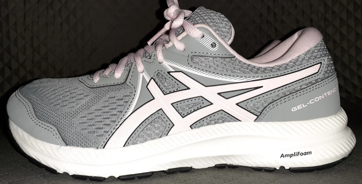 ASICS Women s Gel Contend 7 Gray Pink Running Shoes Size US 8 UK 6
