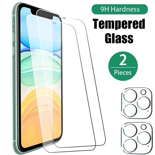 2 Pcs Full Screen Protector For iPhone 15 14 Plus 13 12 ProMax Tempered Glass - Photo 13 sur 15