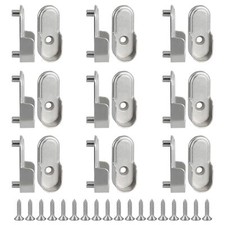 18 Pcs Oval Closet Rod End Support 15mm x 30mm Wardrobe Bracket Zinc Alloy Cl...