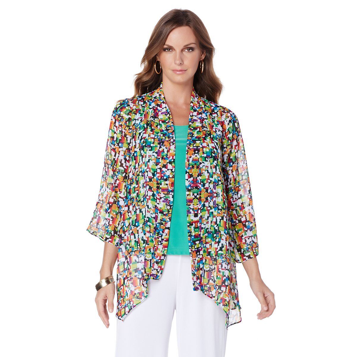 Slinky® Brand Printed Yoryu Chiffon Jacket 417607-J | eBay