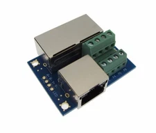 2-1 Pin to Pin RJ45 Ethernet Connector Breakout Board LED ModBus CANbus CANopen