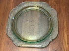 Vintage Federal Glass Madrid Pattern Uranium Glass Dinner Plate 10” Depression