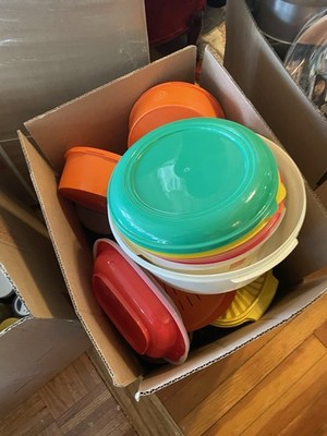 Tupperware Square Rounds 16 oz Freezer Containers Set 2 Raspberry Red Freeze It