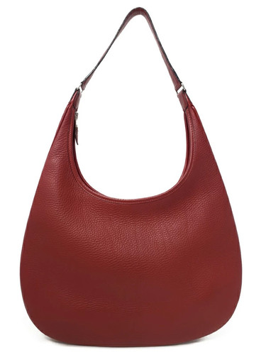 Hermes Gao Togo Leather Red Shoulder Bag Silver Hardware 2000 Women's #TB2586