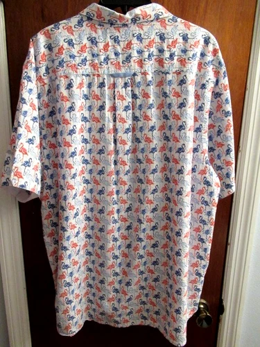 NWOT Tommy Bahama Mens Nova Wave Shirt Flamingo Print Sz XXL image 4