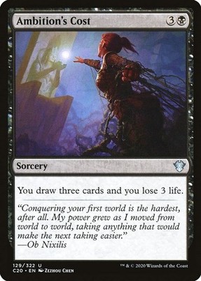 2020 Magic: The Gathering: Commander 2020 - Ambitions Cost (#129, U, Near Mint)