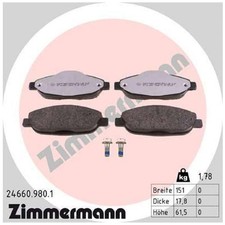 Satz Bremsbeläge Bremsklötze vorne für Peugeot 3008 1 0U 308 4A CC 4B | 24453