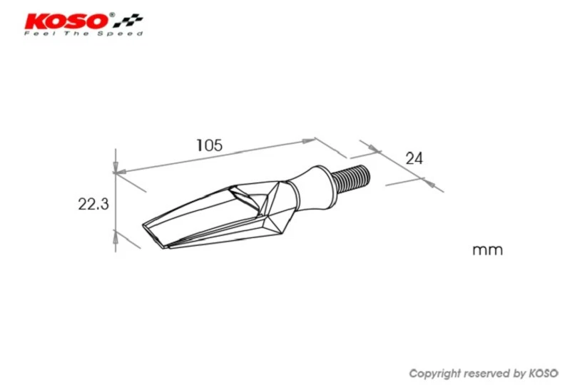 KOSO BlinkerMonster LED Silber universell - Bild 4 von 4
