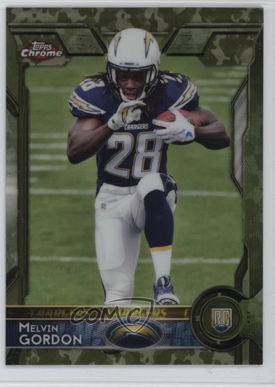 2015 Topps Chrome Rookies STS Camo Refractor /499 Melvin Gordon #105 3tb