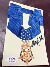 WESLEY FOX Medal of Honor SIGNED 4x6 Photo PSA/DNA MOH