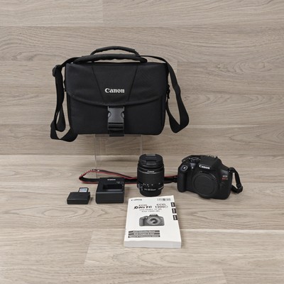 Canon EOS Rebel T6 DSLR Camera EFS 18-55mm Lens 32GB SD Charger Battery Manual