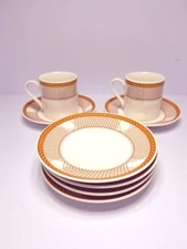 1 Prestige Kitchen Small Plate Or Saucers, 6 Total With Tea Cups 