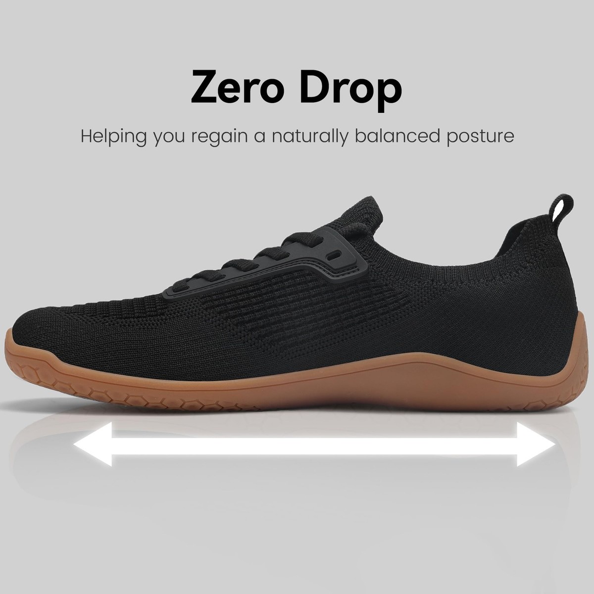 Men\'s Barefoot Trail-Running Shoes Wide Toe Box Zero-Drop Sole Optimal Traction Leisfit Men main image 3