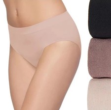 Wacoal L48456 Womens Assorted B-Smooth Seamless Brief 3-Pack Size M