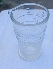Eastman Kodak USA Footed Embossed Glass Measuring Beaker Rochester NY - 4 OZ.