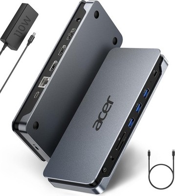 Acer Premium 13-in-1 Docking Station with 110W PD & Triple Monitor Support | Dua