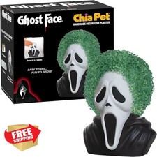 Chia Pet Ghost Face Pottery Planter Seed Pack Easy Fun Grow Novelty Gift