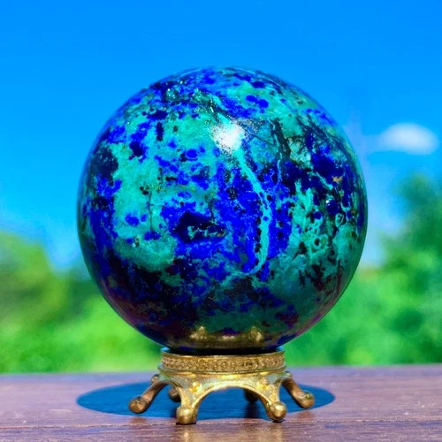 55G BEST NATURAL Azurite/Malachite Crystal Sphere Quartz Minerals Specimen