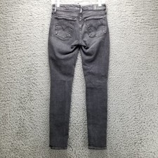 Levis Jeans Womens 26 Black 711 Skinny Stretch Denim Read 