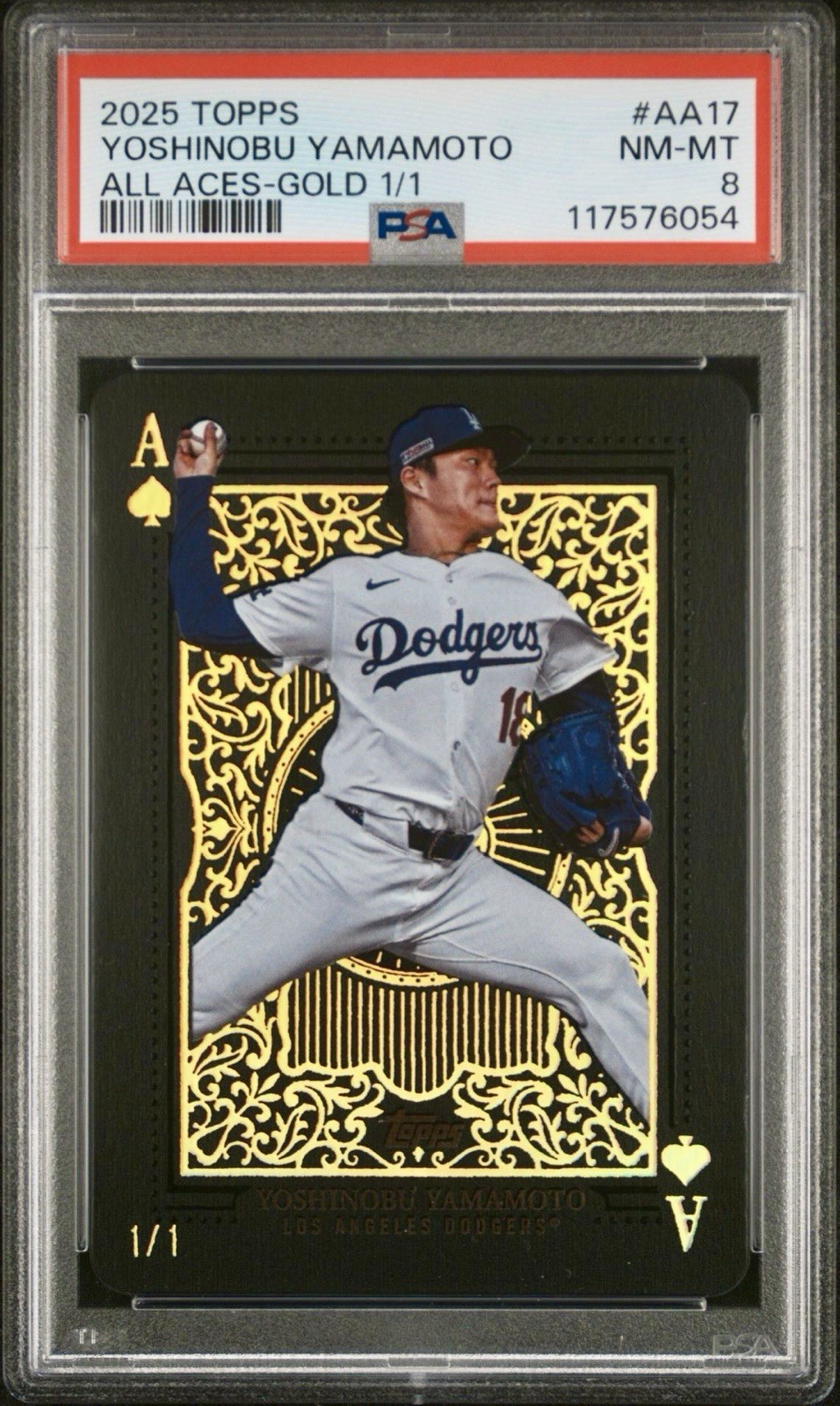 2025 TOPPS ALL ACES YOSHINOBU YAMAMOTO GOLD 1/1