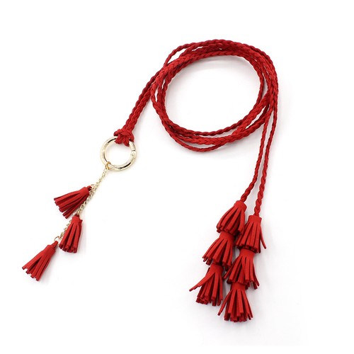 Geflochtener Quaste Gürtel Boho Style Taille Seil Kleid Bund Accessoires Damen - Bild 14 von 23