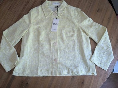 neu Gerry Weber Blazerjacke Damen Langarm Ecru Lime gemustert Gr. 42 Hellgelb 