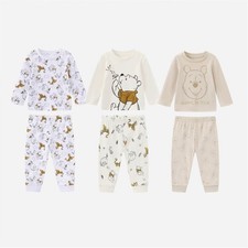 Image of Disney Baby Winnie the Pooh Pyjamas 3 Pack Set Long Sleeve Sleepwear Unisex