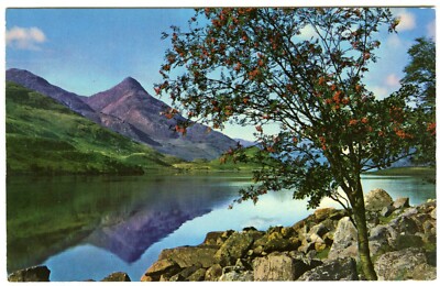 1970er Postkarte Schottland Loch Leven Blick auf Pap von Glencoe unbesendet