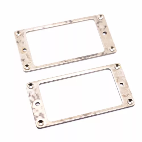 AGP ™ - Aged Chrome Flat Bottom Metal Humbucker Ring Set #12112345