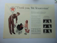 1937 Thank You Mr. Texaco Man oils Girls Baby Stroller vintage art print ad