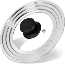 Universal Lid for Pots and Pans Skillets, Stainless Steel Pan Cover Fits 6-7-8 I