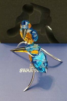 Swarovski Kingfishers, Blue Turquoise Birds Crystal # 5155669