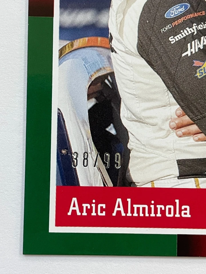 2021 Panini Donruss Racing Retro 1988 Green Parallel #/99 - Aric Almirola - Image 2 of 3