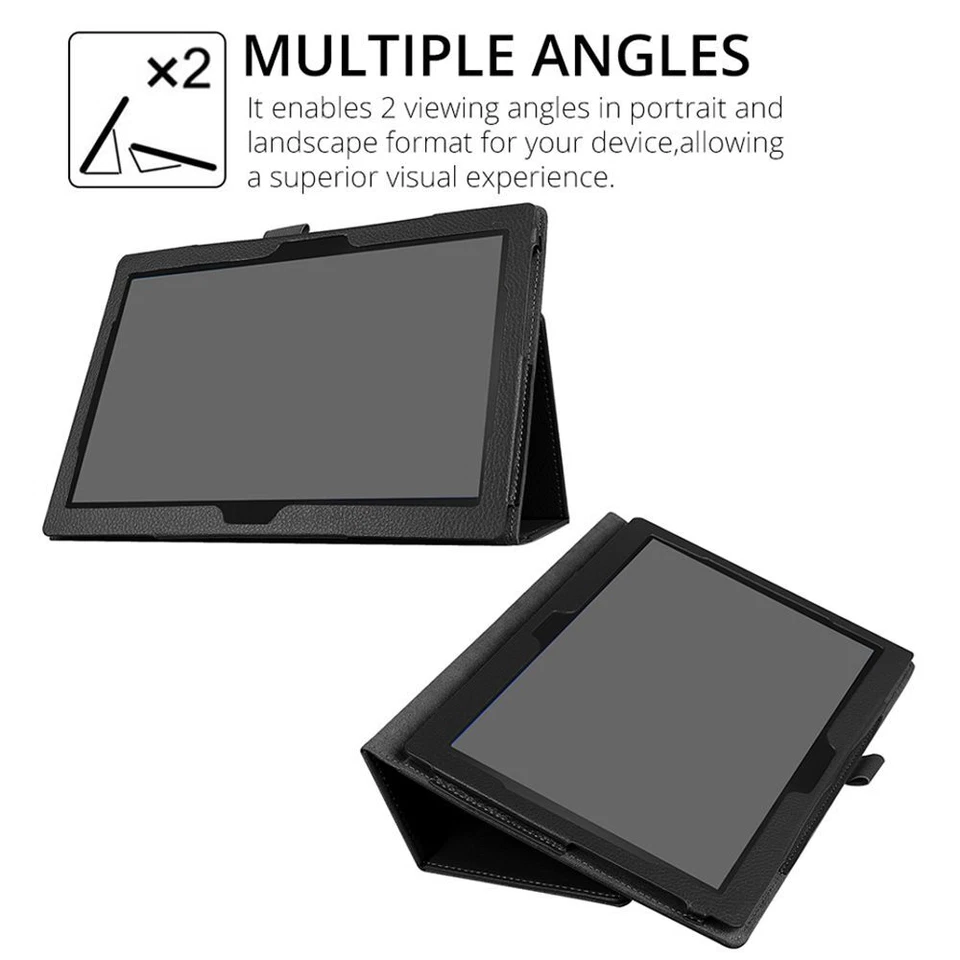 Protective Shell Smart Case Tablet Cover Leather For Lenovo Tab 3 4 8.0" 10.1" - Image 2 of 4