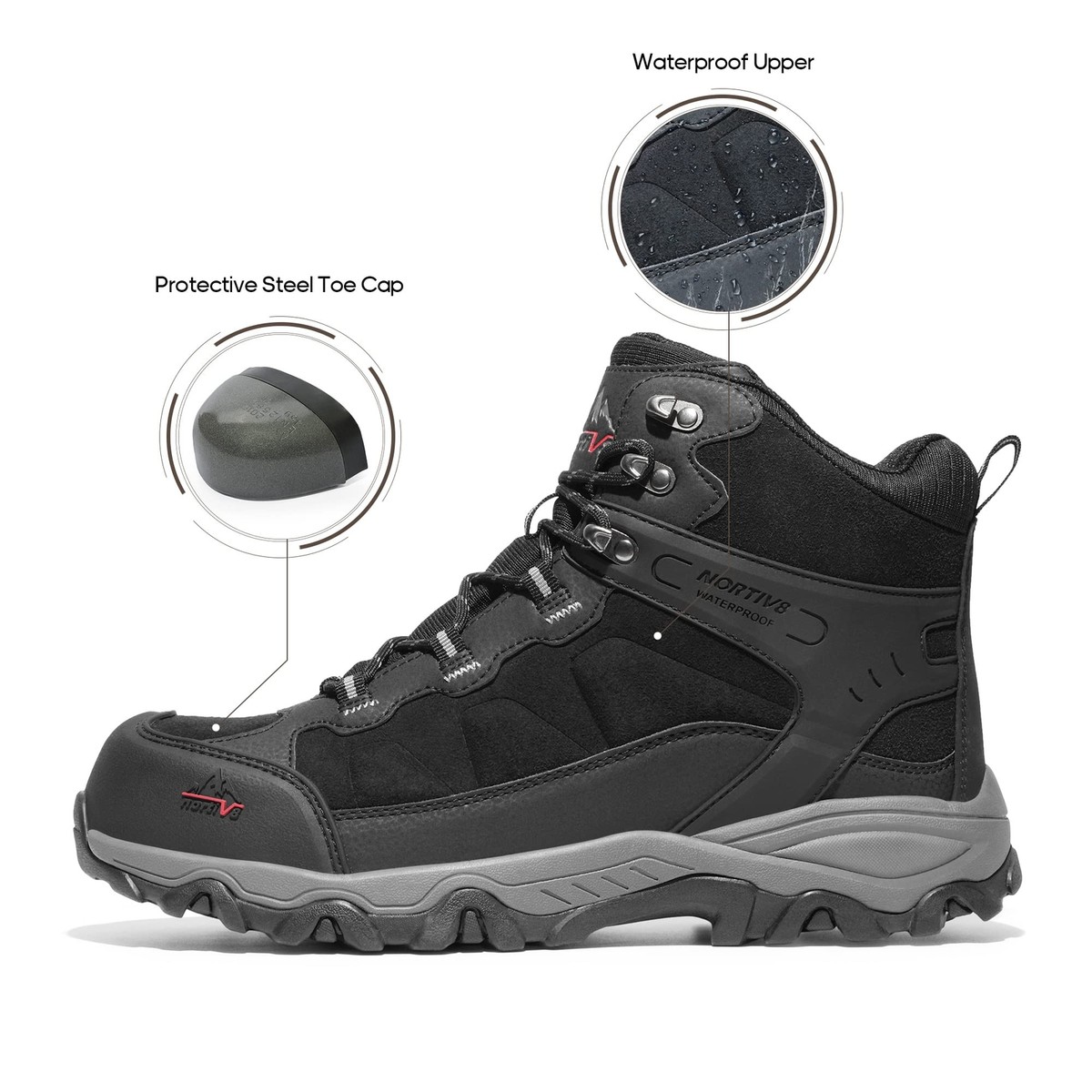 Men's Safety Steel Toe Shoes Work Boots Industrial Anti-Slip Boots