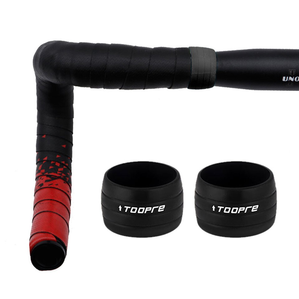 2pcs Bike Handlebar Tape Fixing Rings Silicone AntiSkid Handle Strap