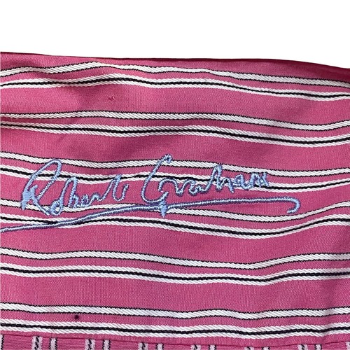 ROBERT GRAHAM Herren Hemd 46/18 XL rosa gestreift Flip Manschette Blumen Knopfleiste 14-4 - Bild 3 von 8