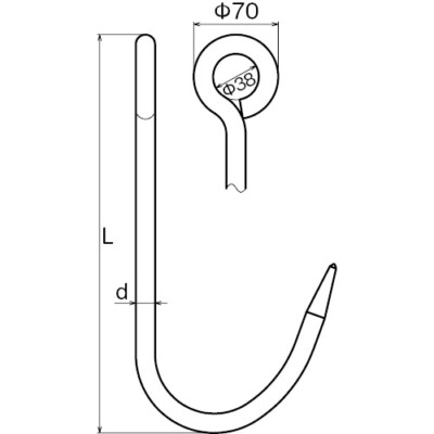 Asano Metal Fisherman Gear Stainless SHIBIKAGI Gaff - Foto 3