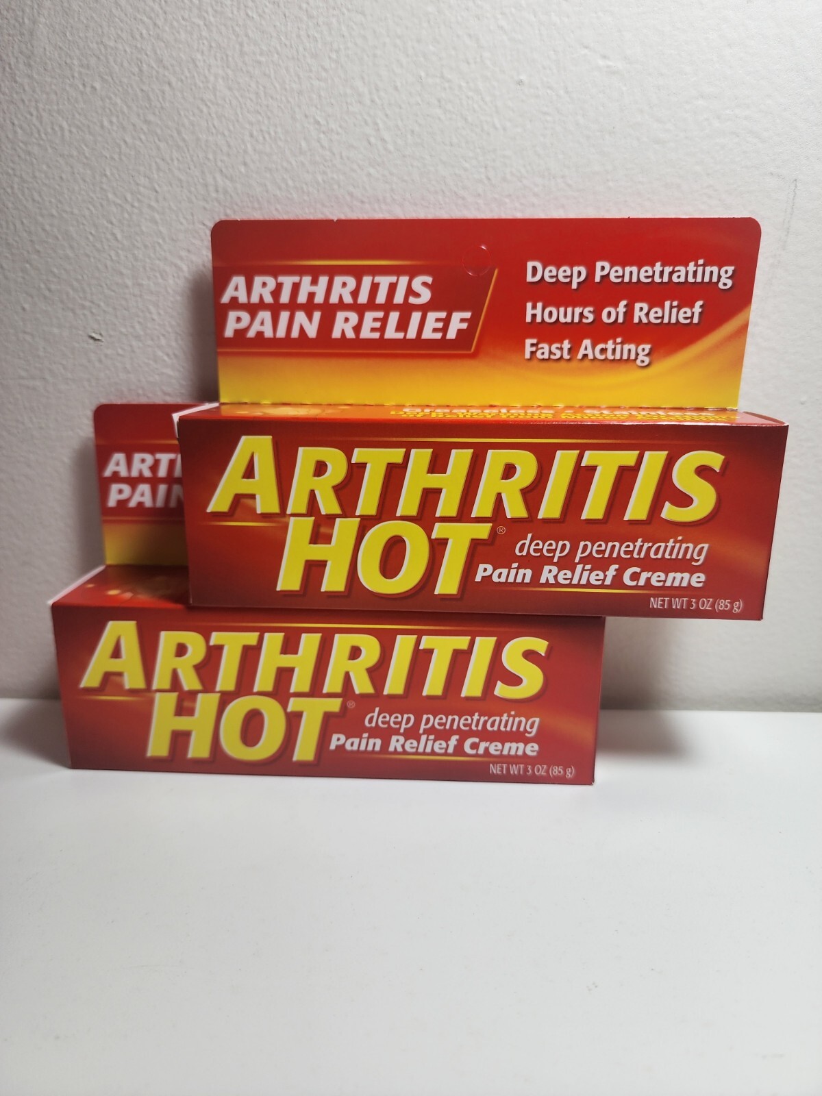 Arthritis Hot Pain Relief 2 Pc. Creme Deep Relief Fast New